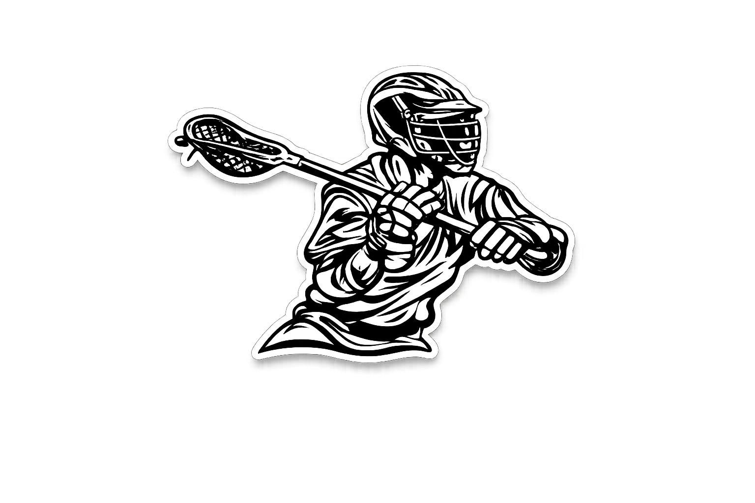 Lax Shot B&W – UV DTF PermaSticker