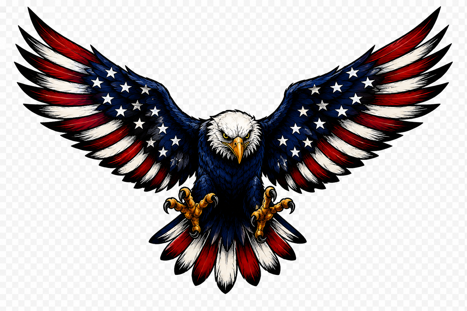 Red White & Blue Eagle – UV DTF PermaSticker